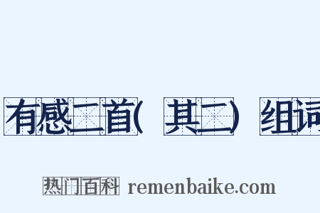 有感二首(其二)组词是什么意思的图片